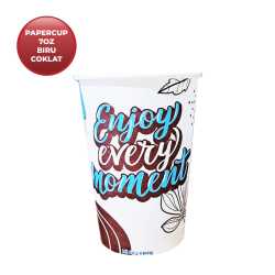 PAPERCUP 7 OZ BIRU COKLAT